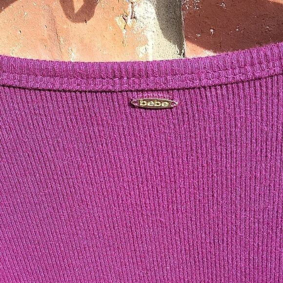 Bebe Women's Purple Long Sleeve Top - Picture 6 of 7